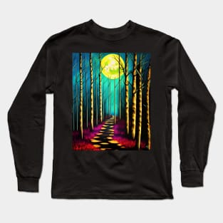 Beautiful Forest Moonlight Long Sleeve T-Shirt